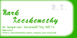 mark kecskemethy business card